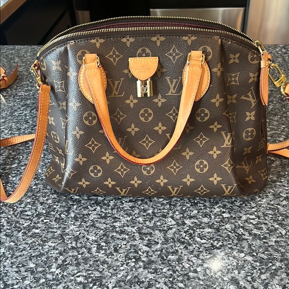 Louis Vuitton Monogram Brown Satchel with Tan Accents - Picture 1 of 5